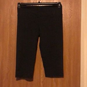 Black workout capris by Victoria’s Secret Sport. L